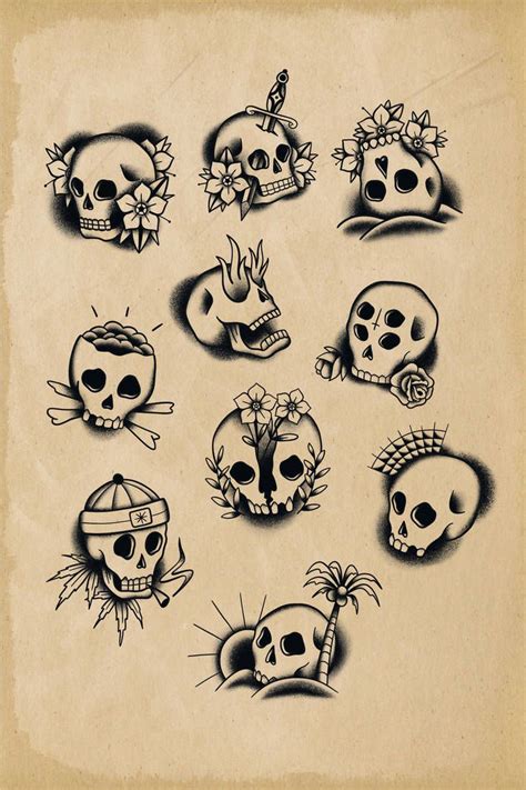 old skulls tattoo|traditional skull tattoo designs.